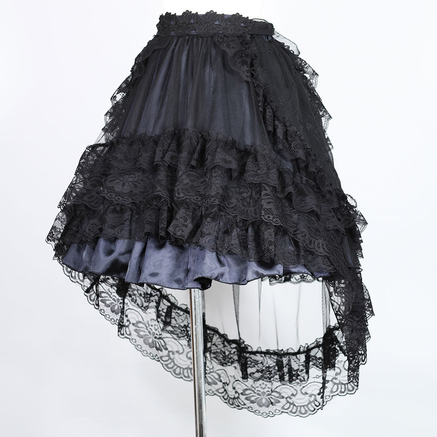 TULLE LACE SKIRT(BLACK )