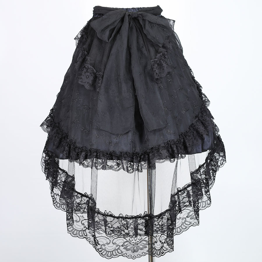 TULLE LACE SKIRT(BLACK )
