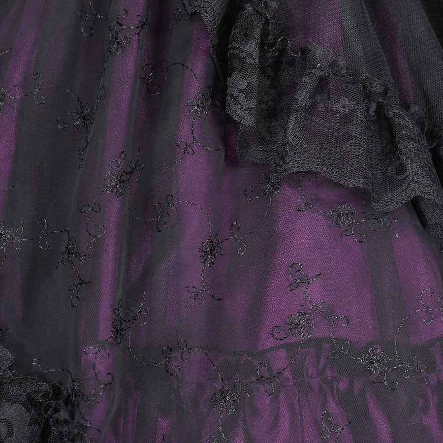 TULLE LACE SKIRT(PURPLE )