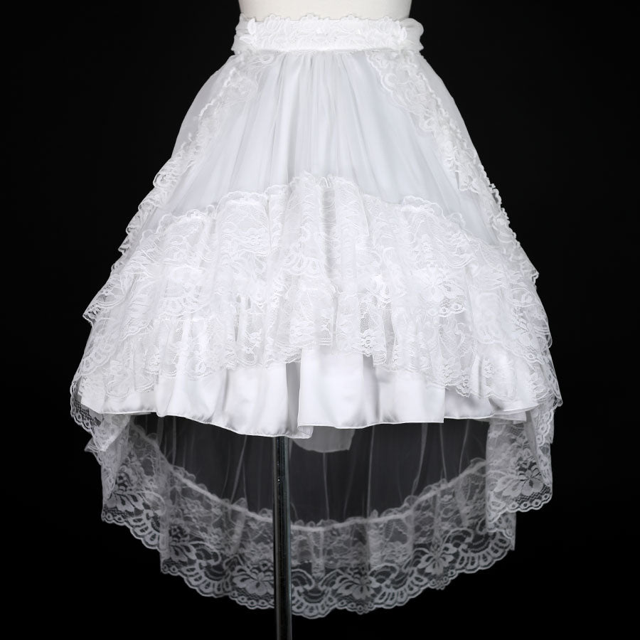 TULLE LACE SKIRT(WHITE )
