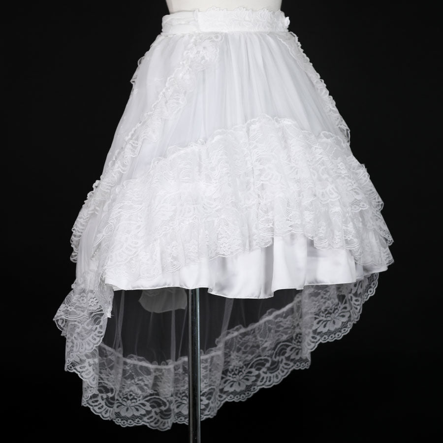 TULLE LACE SKIRT(WHITE )