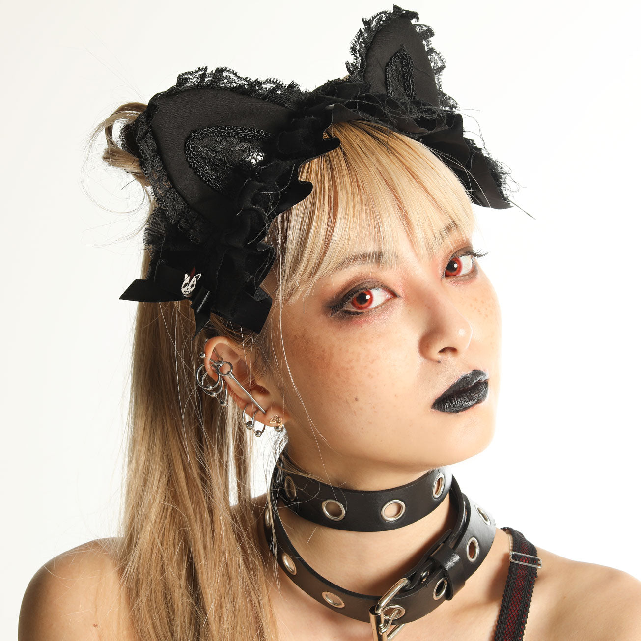 H&A CAT EARS HEAD DRESS(BLACK x BLACK)